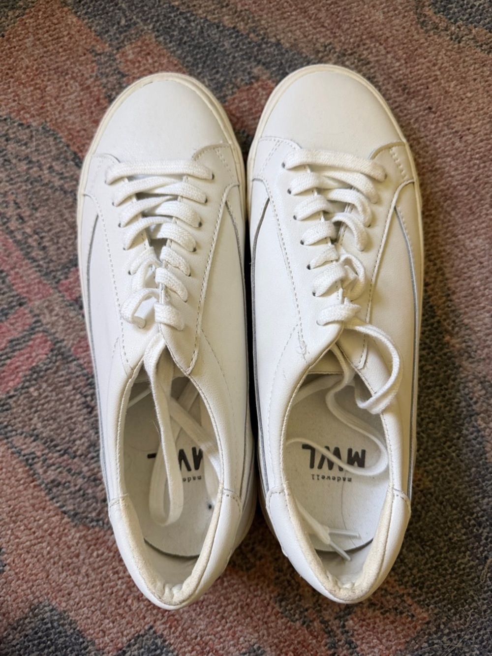 Madewell White Leather Low-Top Sneakers